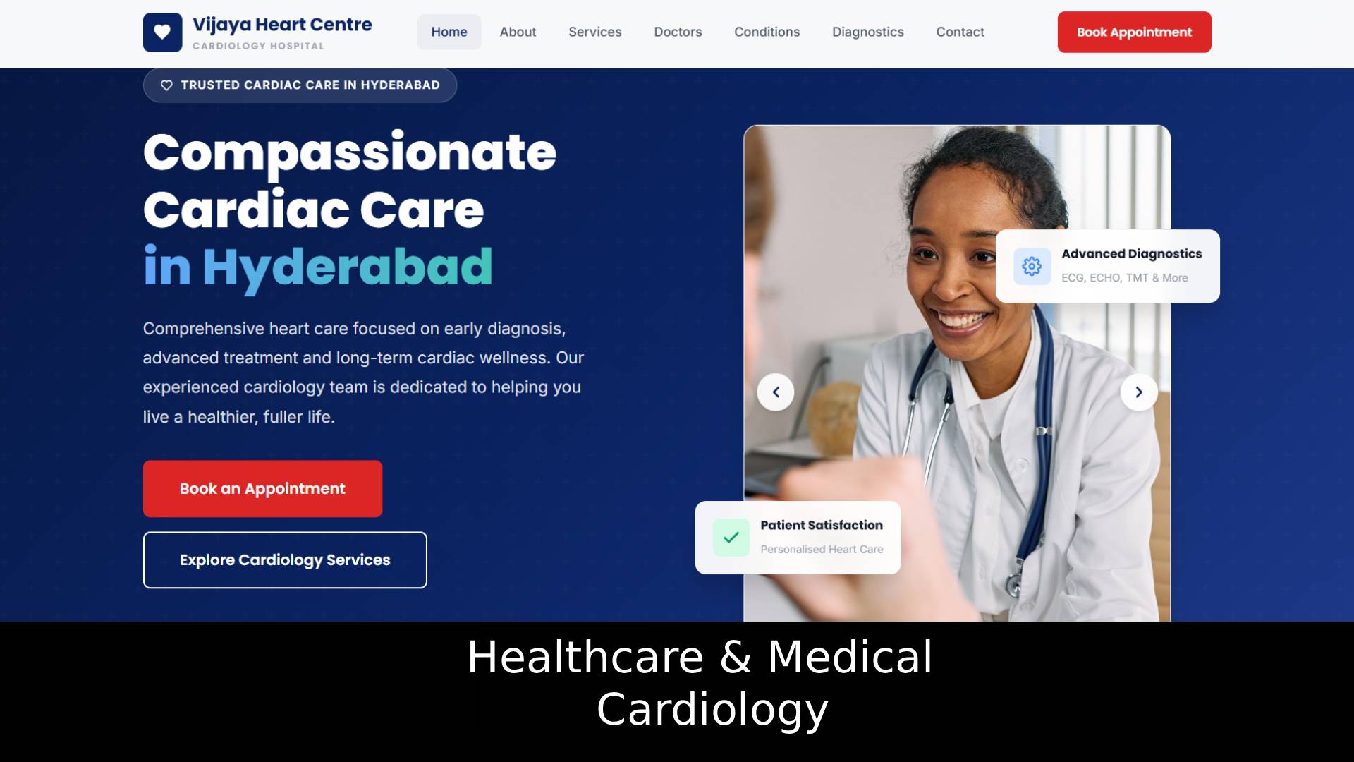 Cardiology Website Design Sample