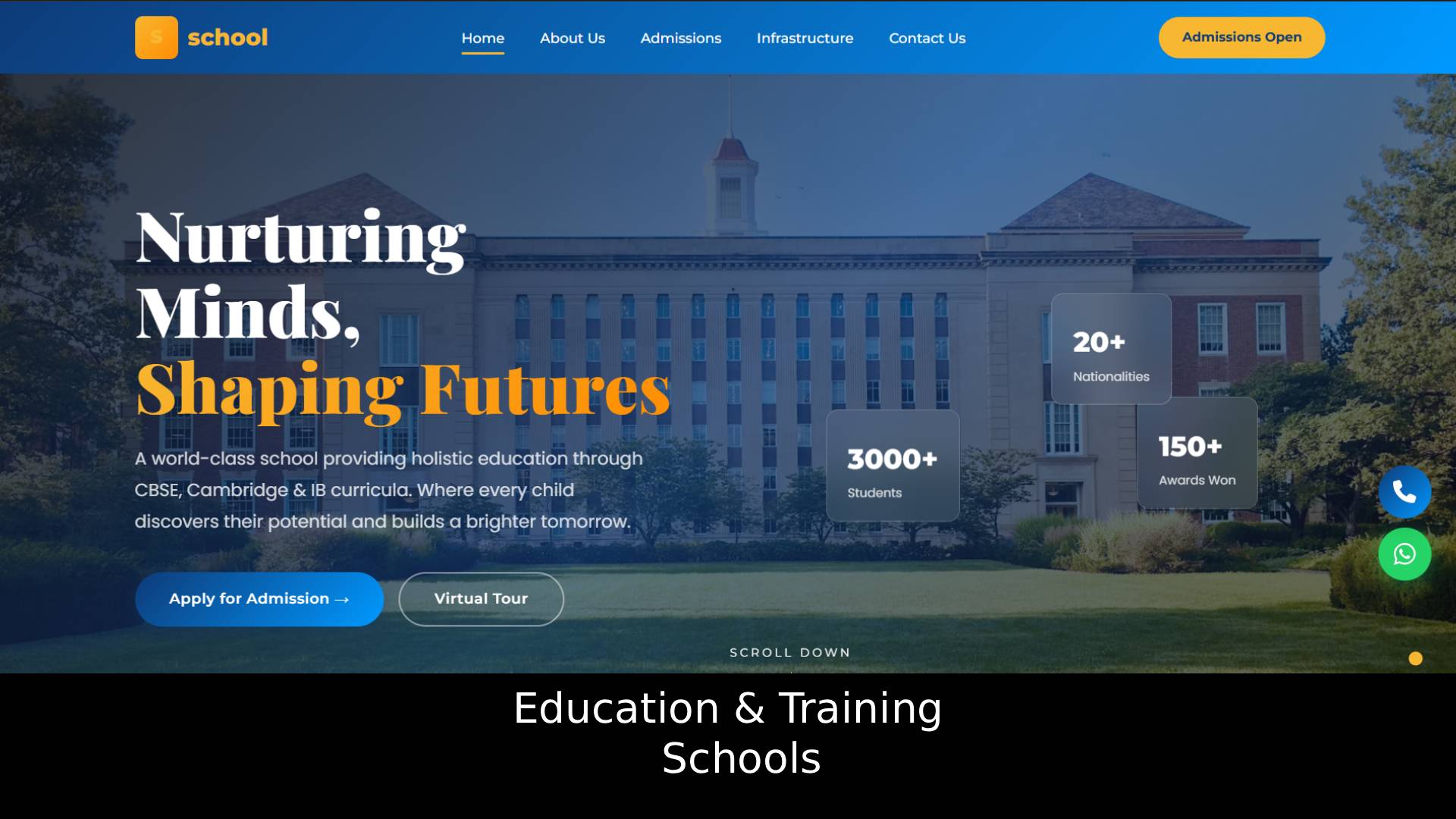School Website Design Sample